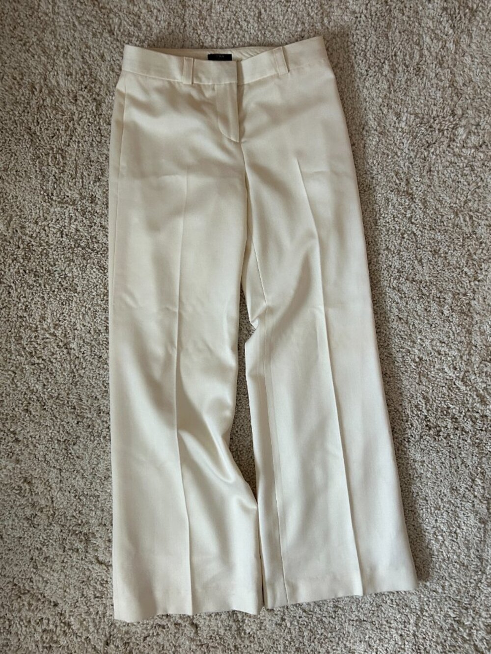 J. Crew Ivory Cream Italian Wool Pants